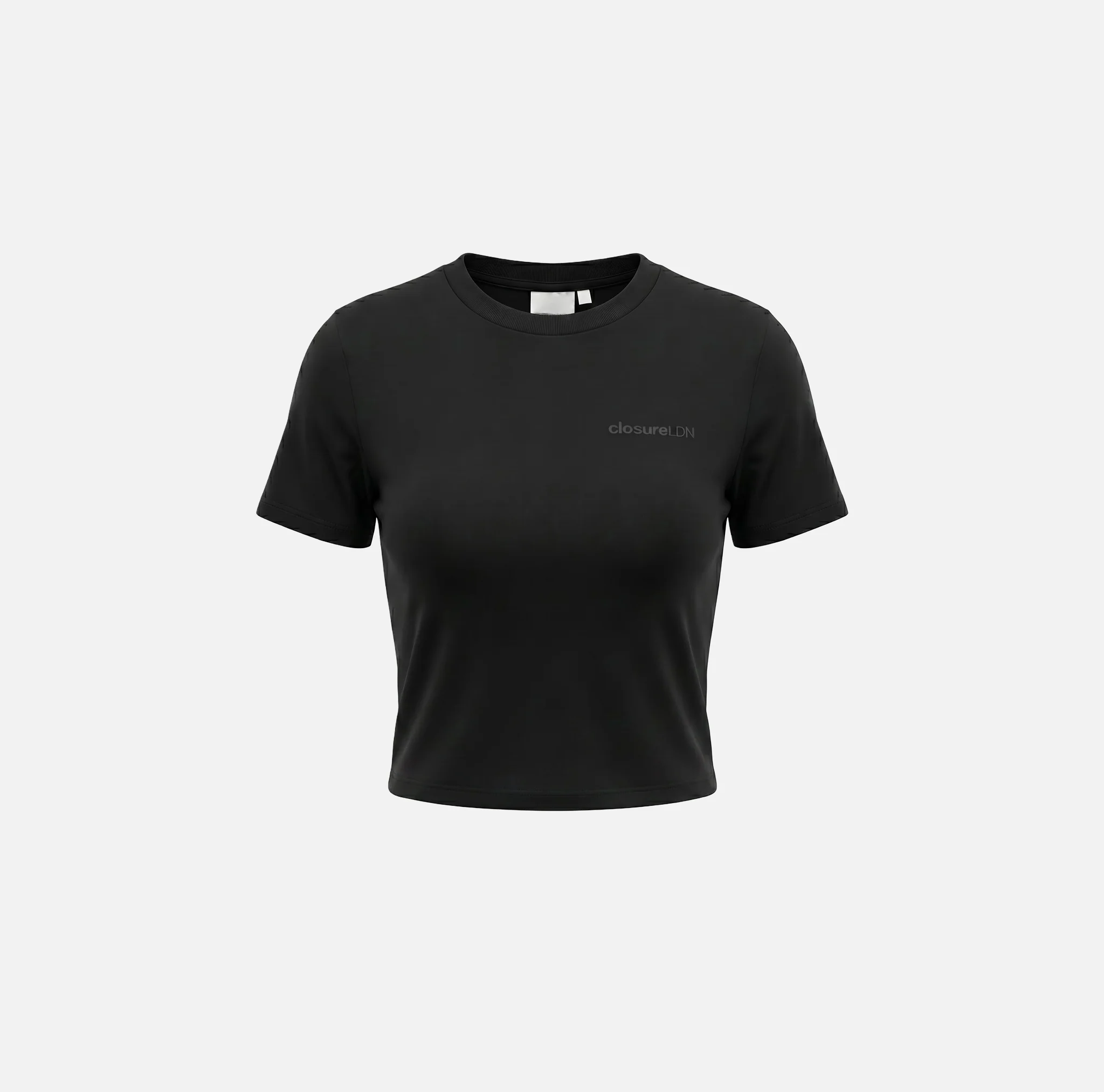 Tonal Scuba Core Logo Baby Tee | Black