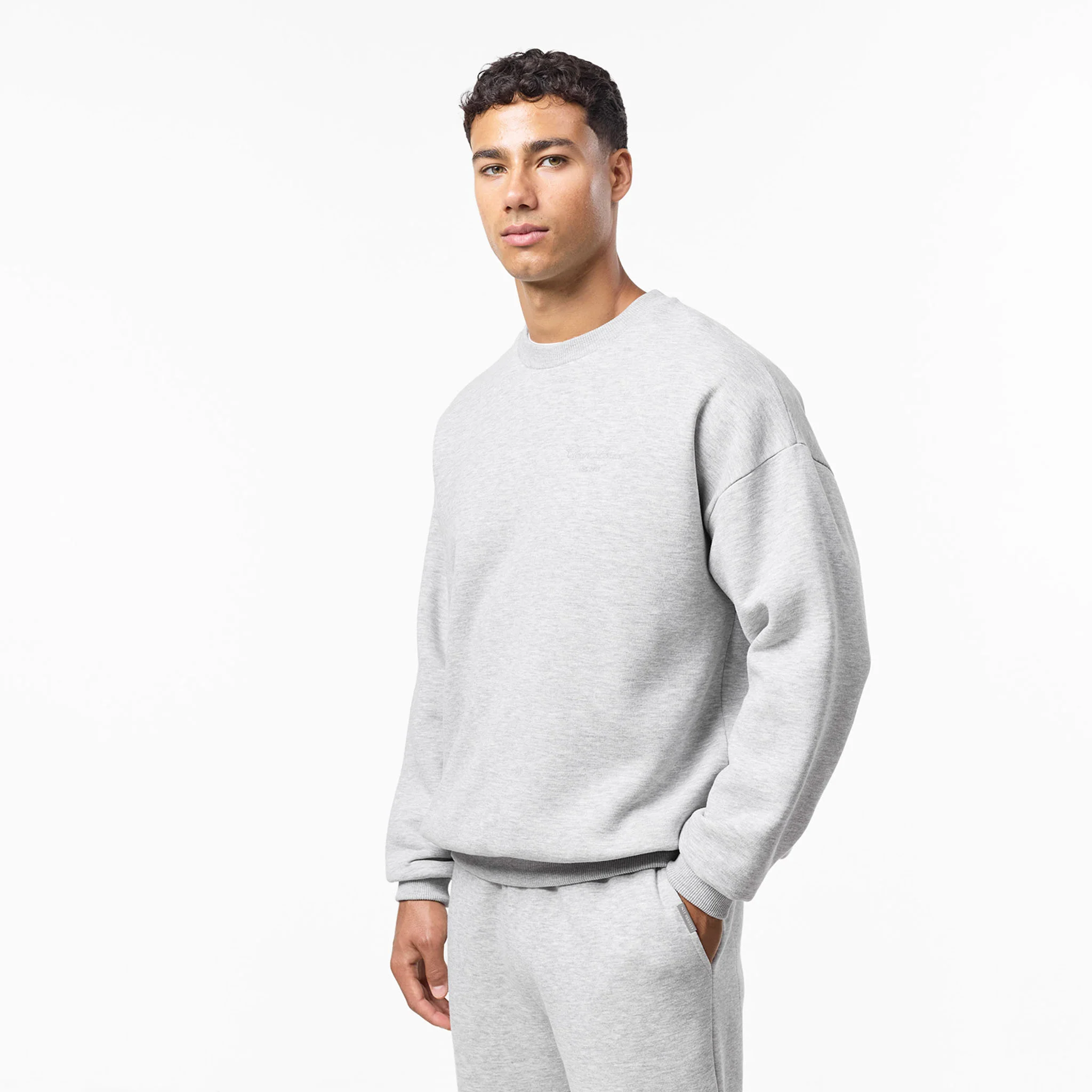 Tonal Signature Sweatshirt | Grey Marl - Image 5