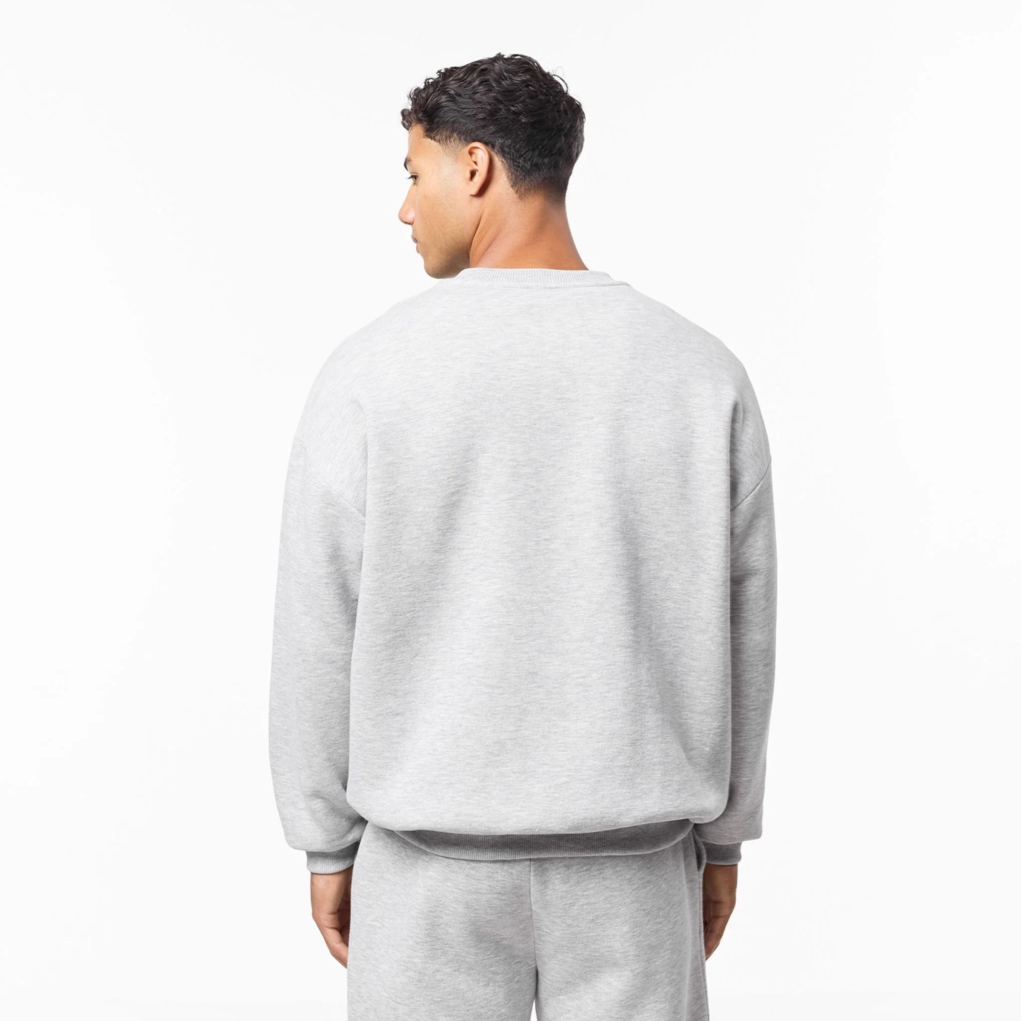 Tonal Signature Open Hem Tracksuit | Grey Marl - Image 7