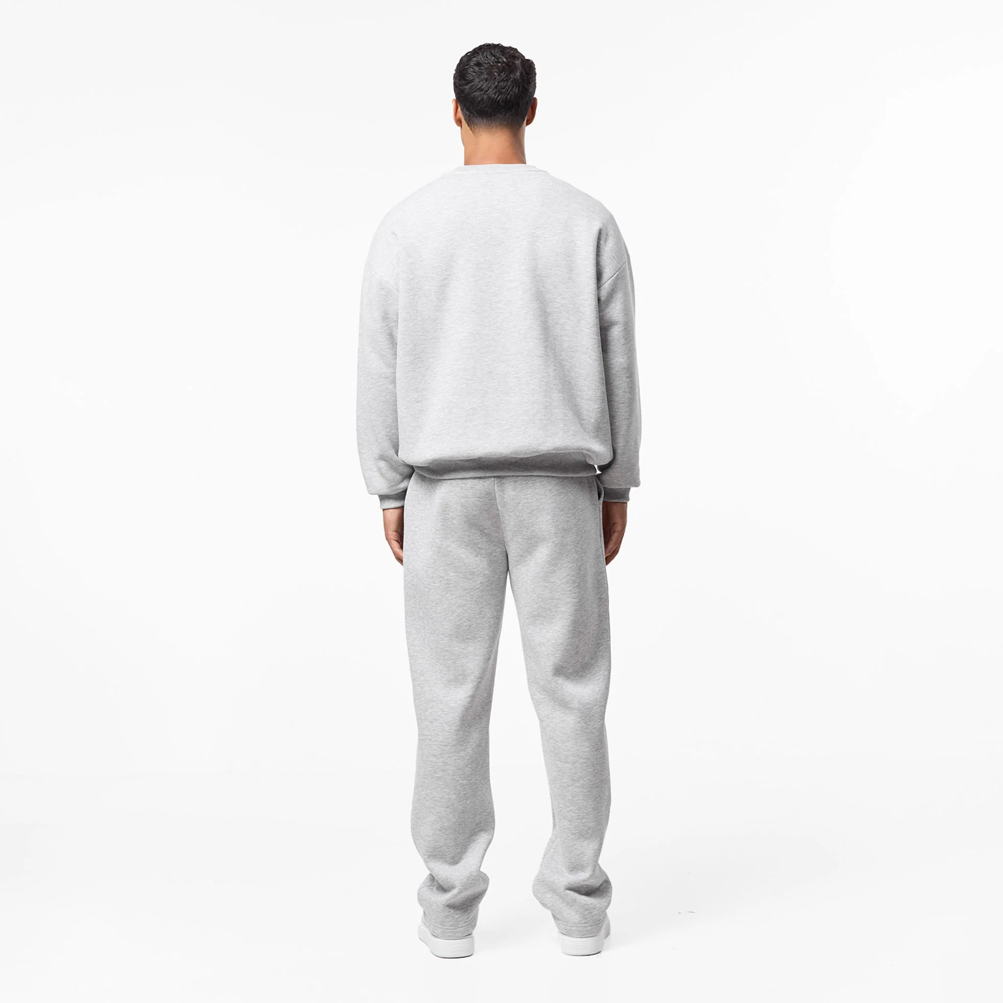 Tonal Signature Open Hem Tracksuit | Grey Marl - Image 8