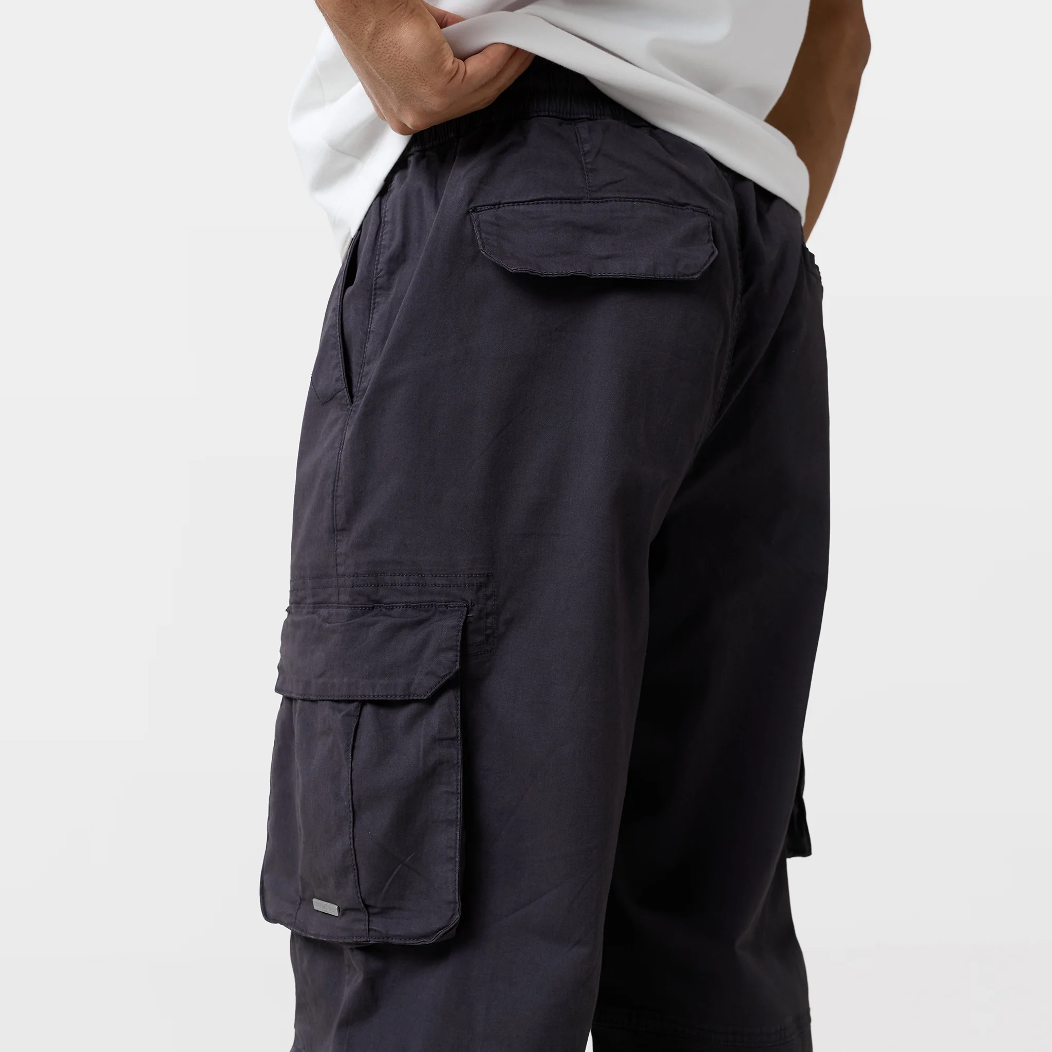 Twill Open Hem Cargo Pant | Charcoal - Image 6