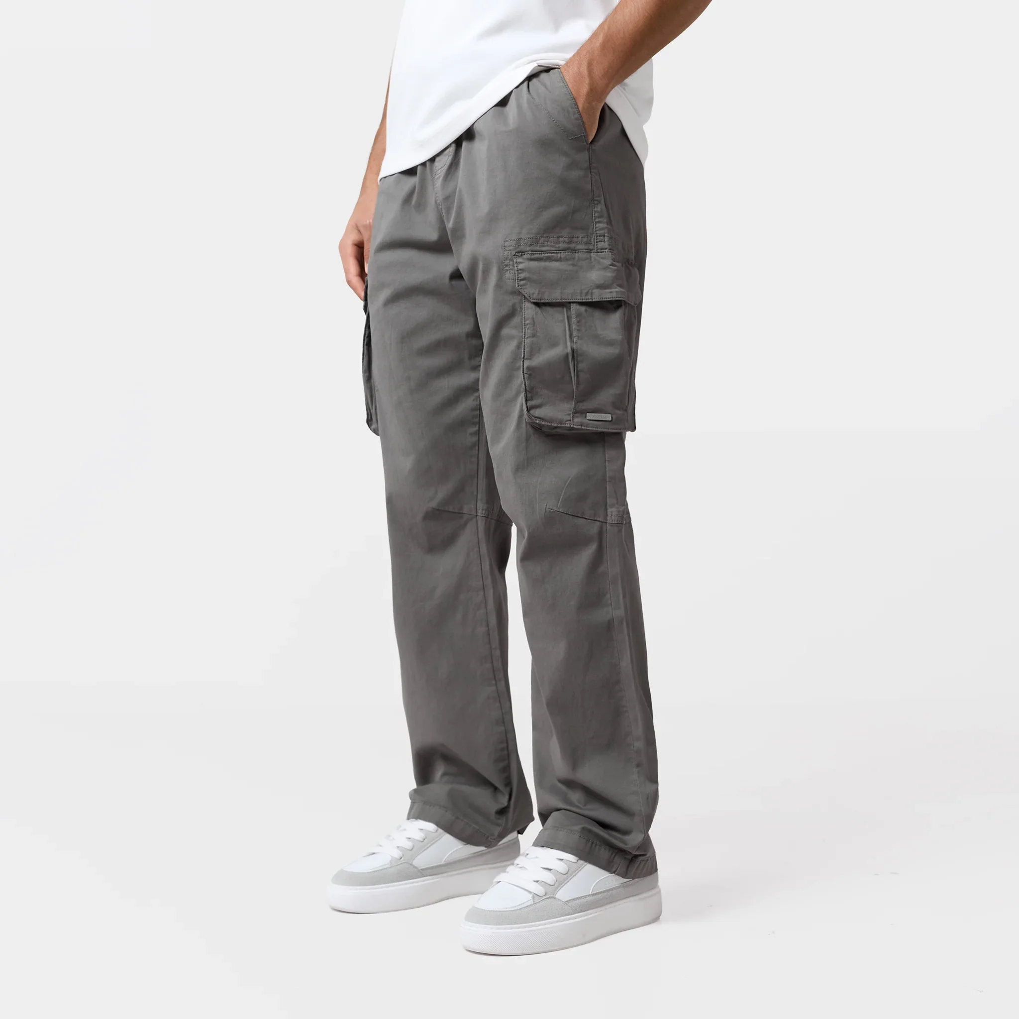 Twill Open Hem Cargo Pant | Olive