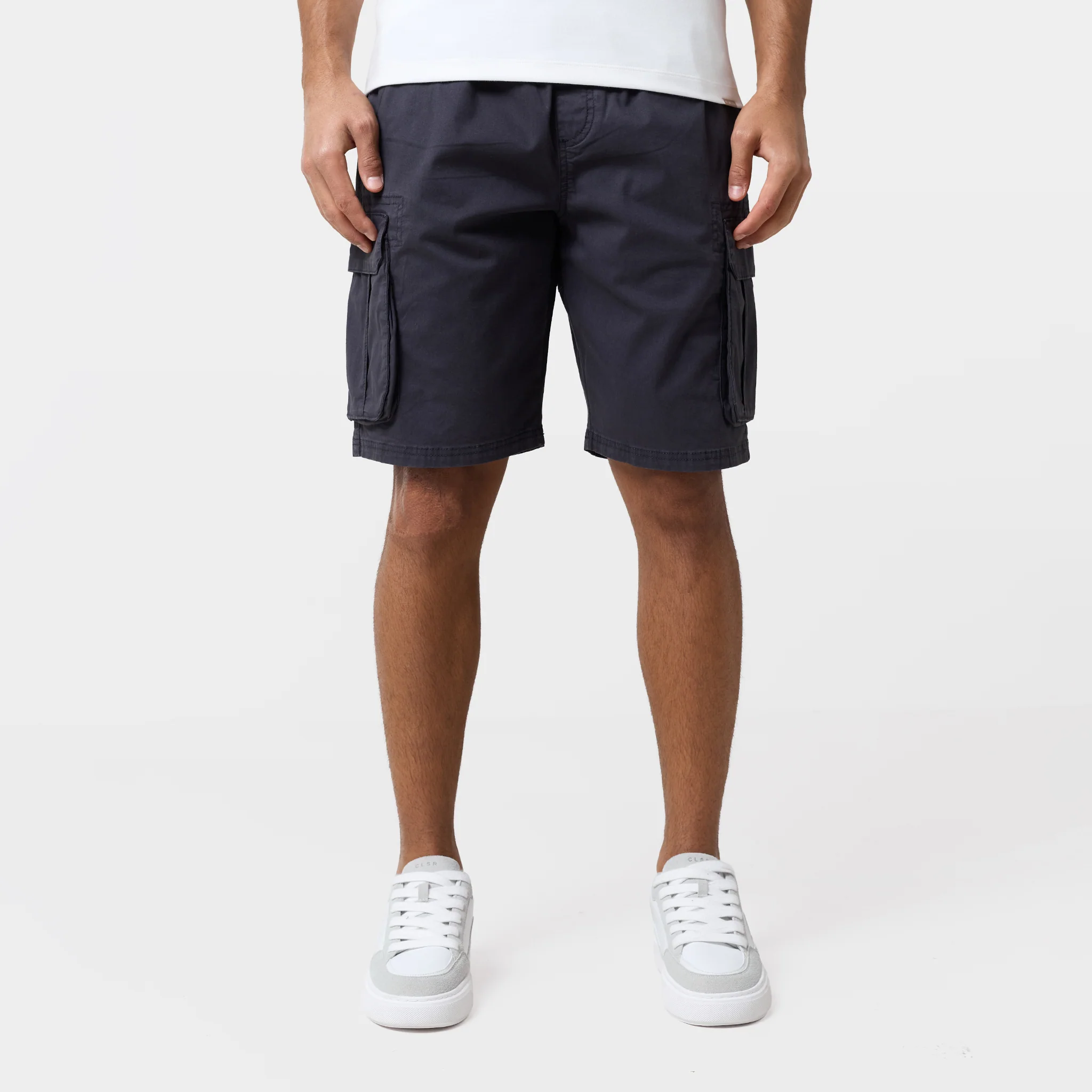 Twill Relaxed Cargo Short | Charcoal - Image 4