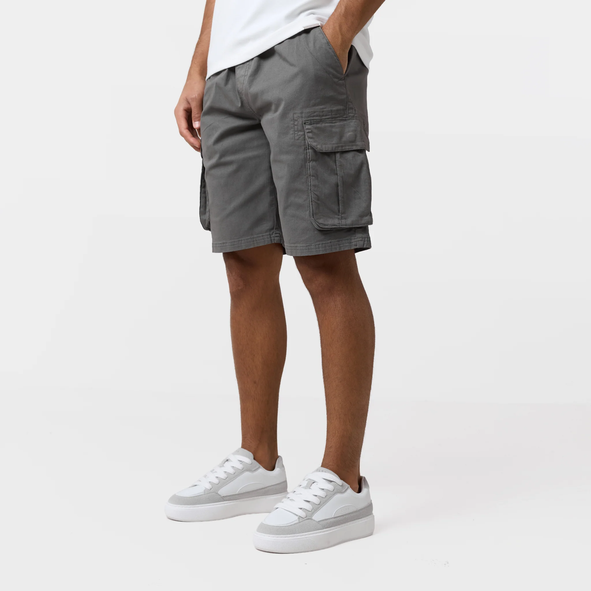 Twill Relaxed Cargo Short | Olive