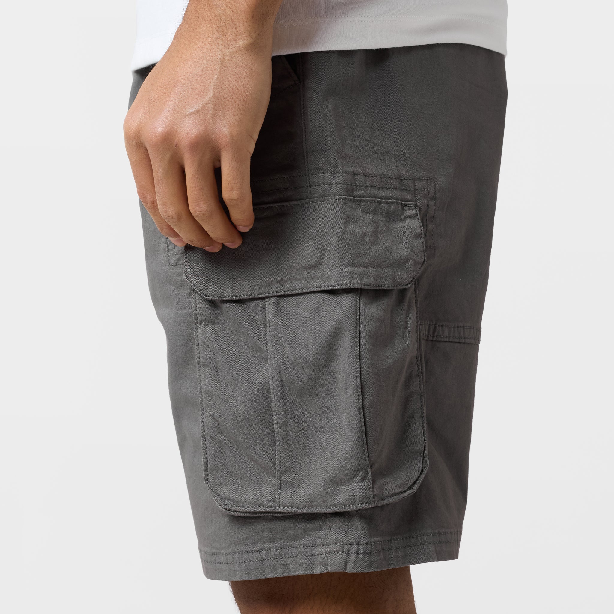 Twill Relaxed Cargo Short | Olive - Image 3