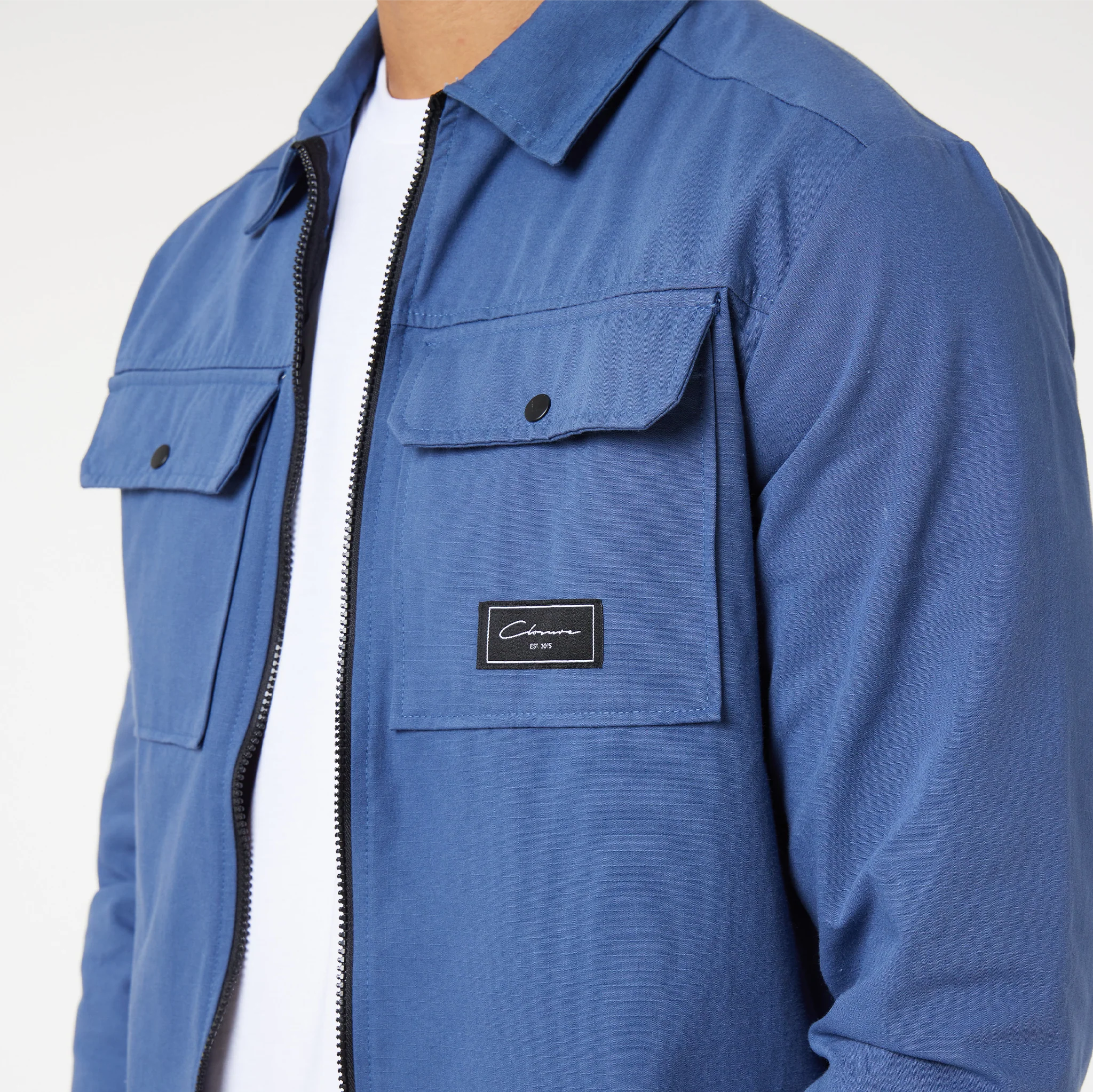 Utility Overshirt | Washed Blue - Image 4
