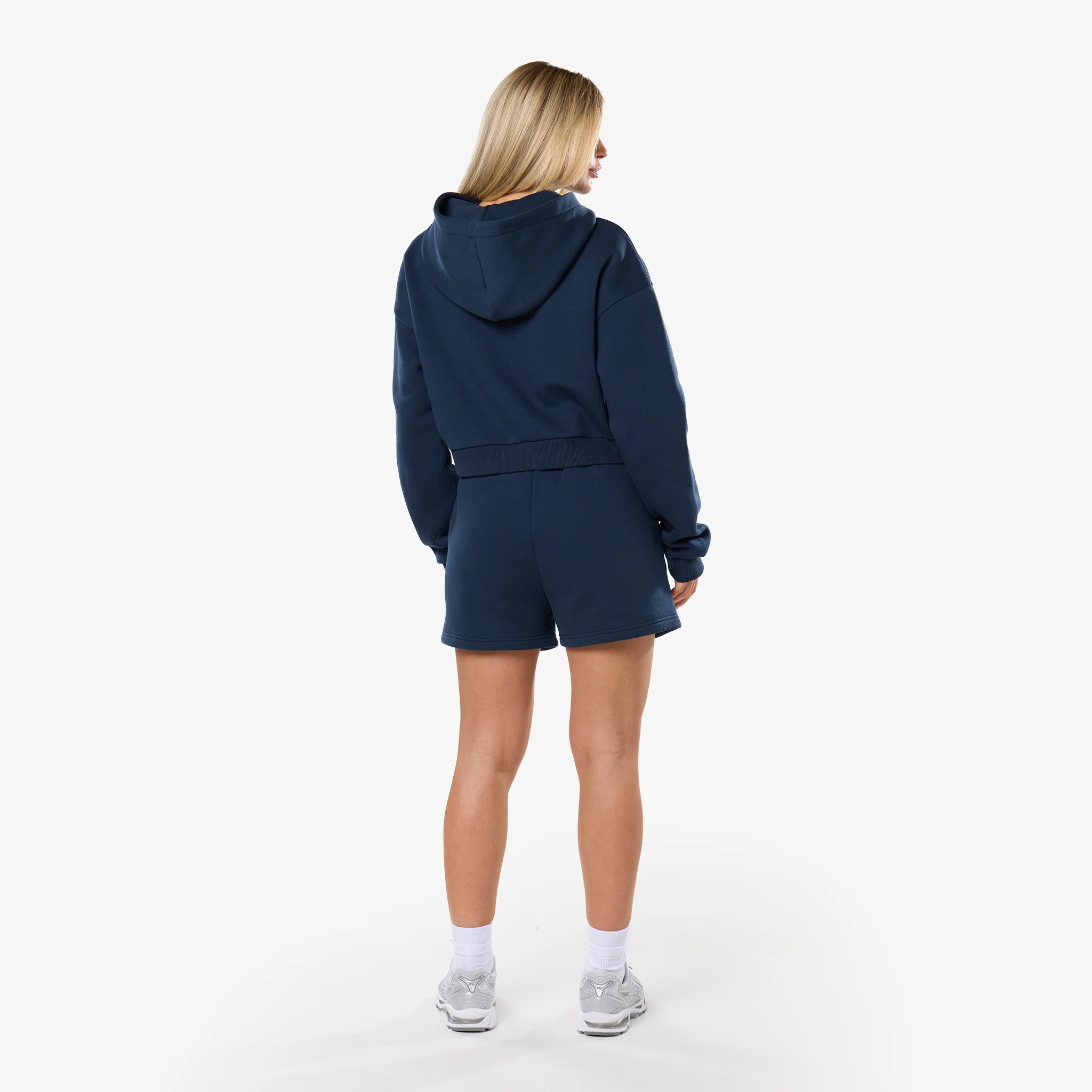 Varsity Applique Zip Through Twinset | Navy - Image 11
