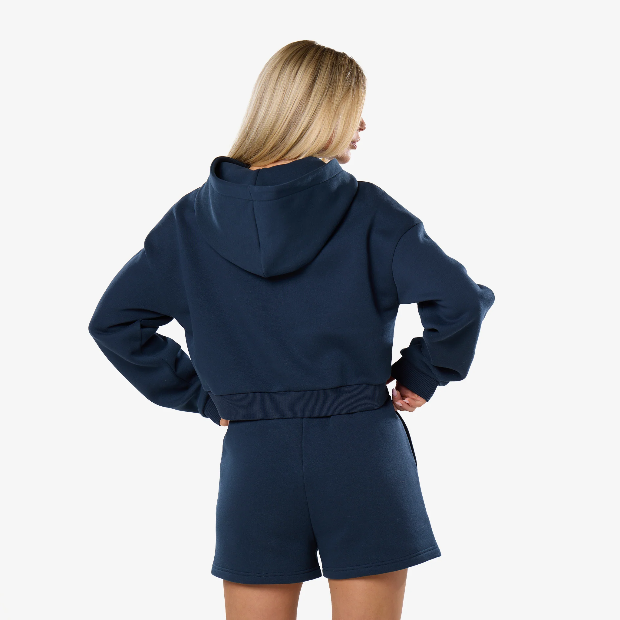Varsity Applique Zip Through Twinset | Navy - Image 12