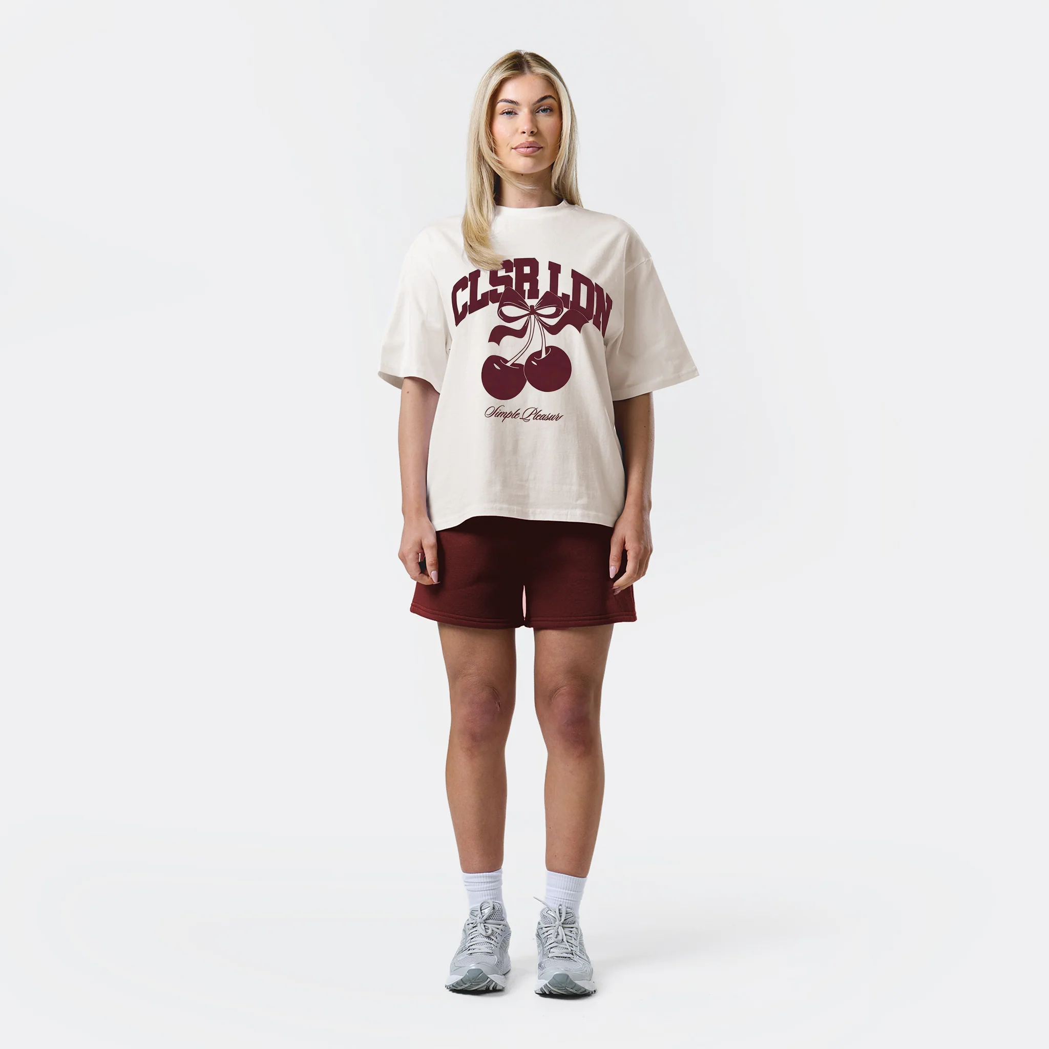 Varsity Cherry T-Shirt | Marshmallow - Image 2