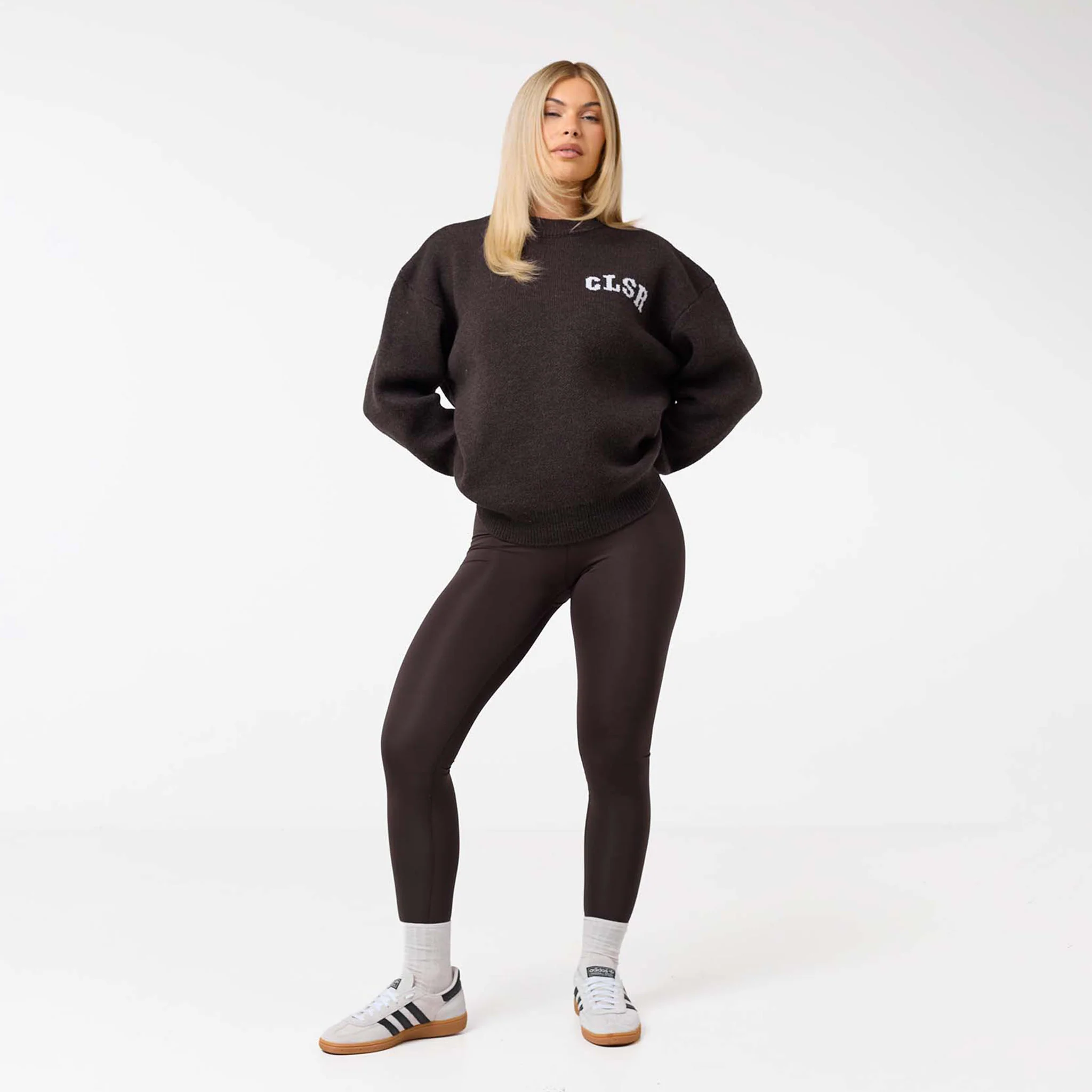 Varsity CLSR Knit Crew Neck | Coffee - Image 5