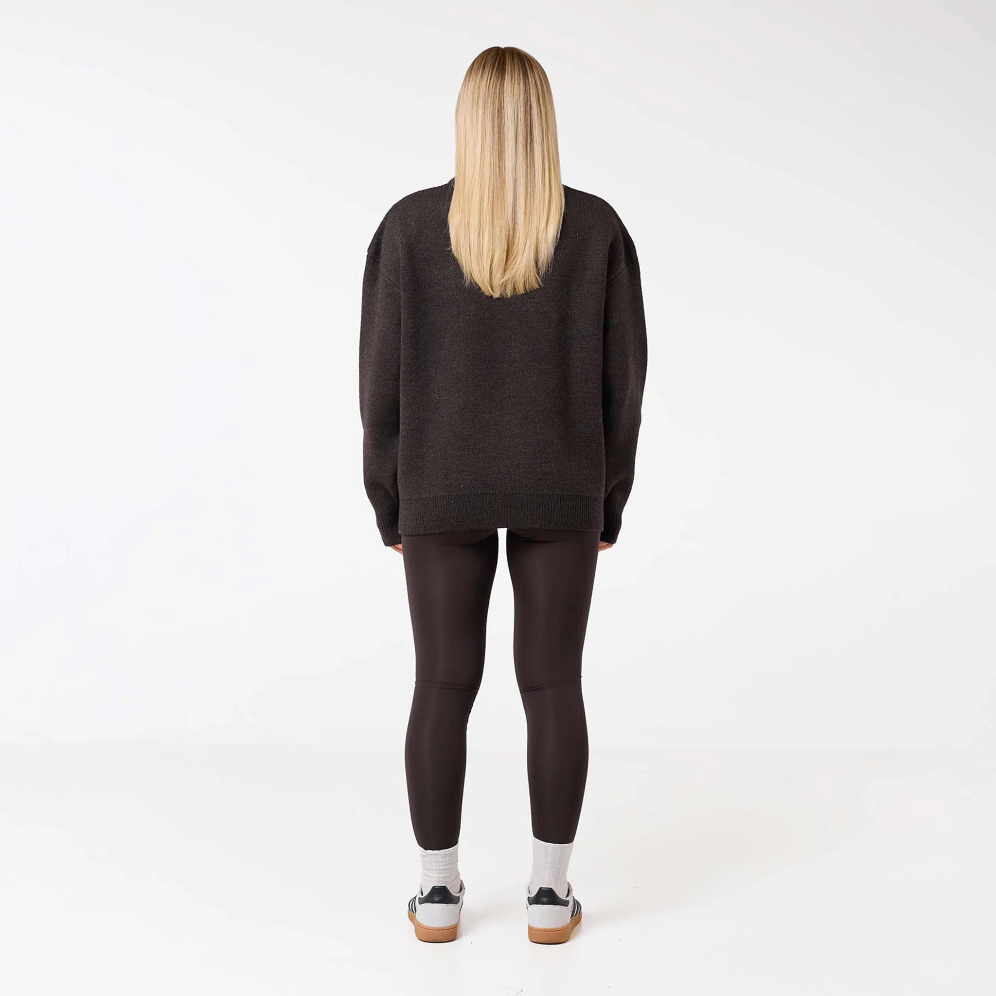 Varsity CLSR Knit Crew Neck | Coffee - Image 6