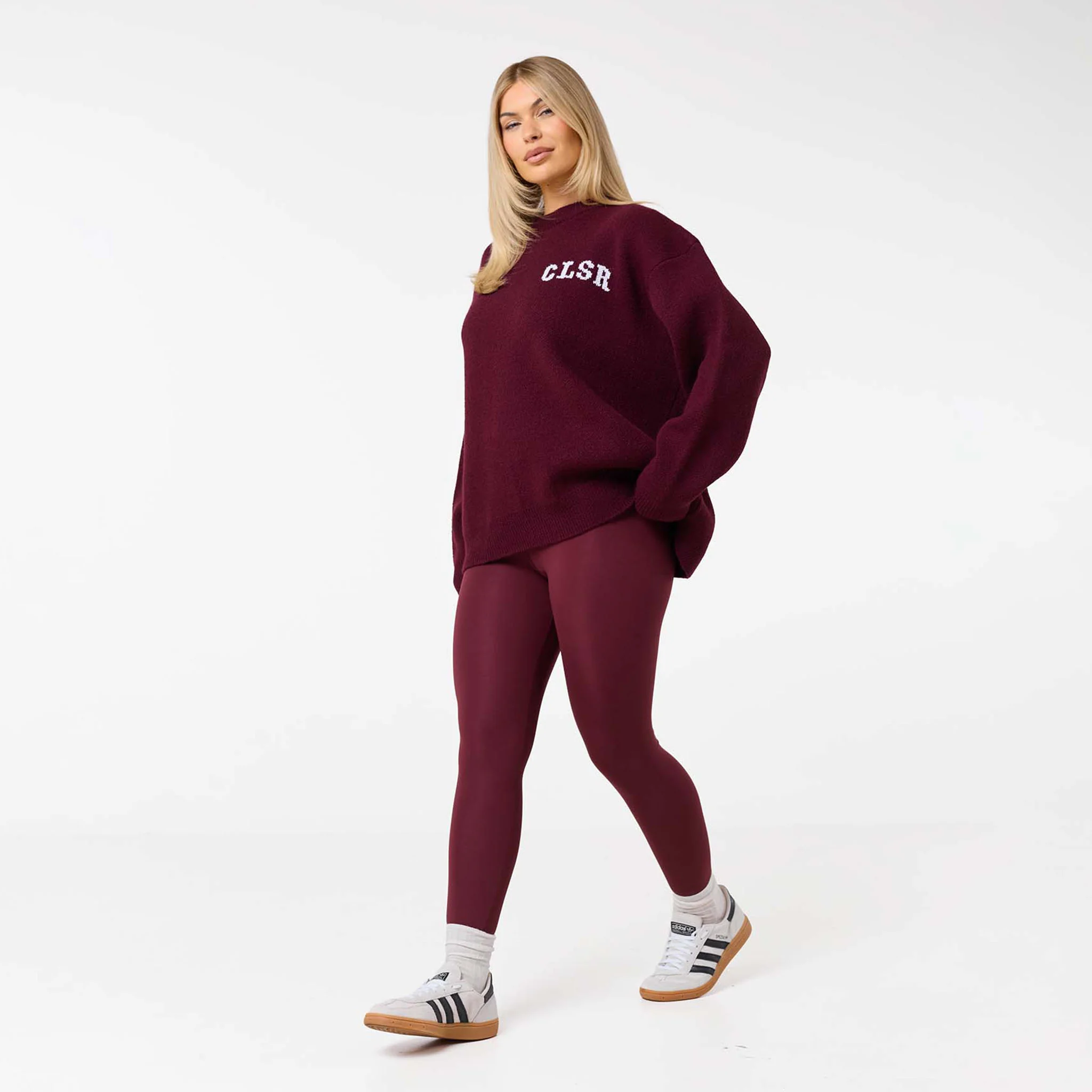 Varsity CLSR Knit Crew Neck | Burgundy - Image 5