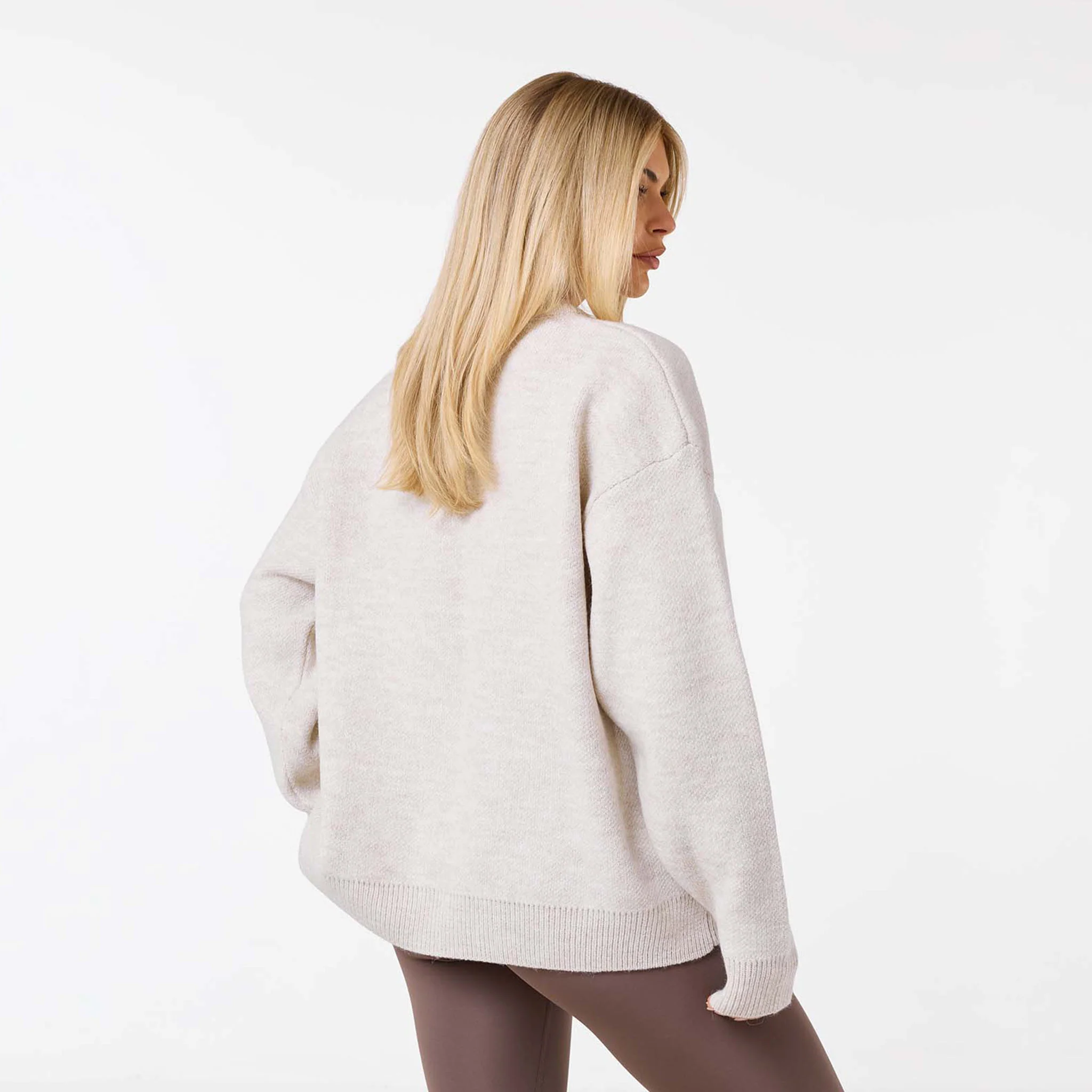 Varsity CLSR Knit Crew Neck | Oatmeal - Image 7
