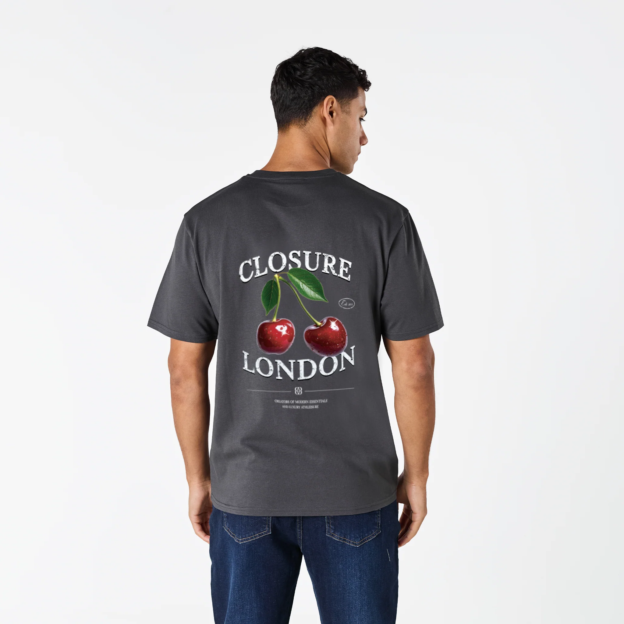 Vintage Cherry T-Shirt | Charcoal