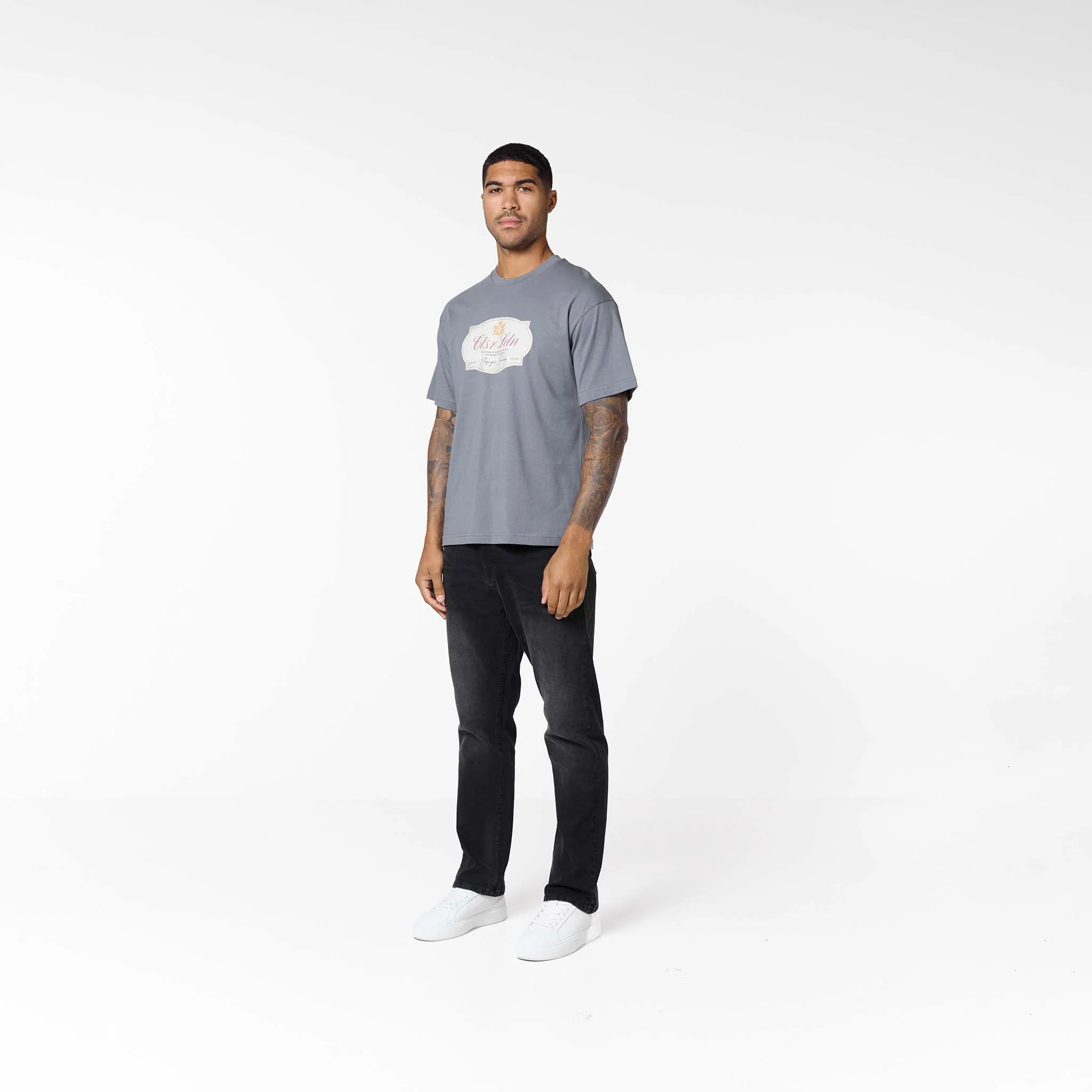 Vintage Label T-Shirt | Mid Grey - Image 2