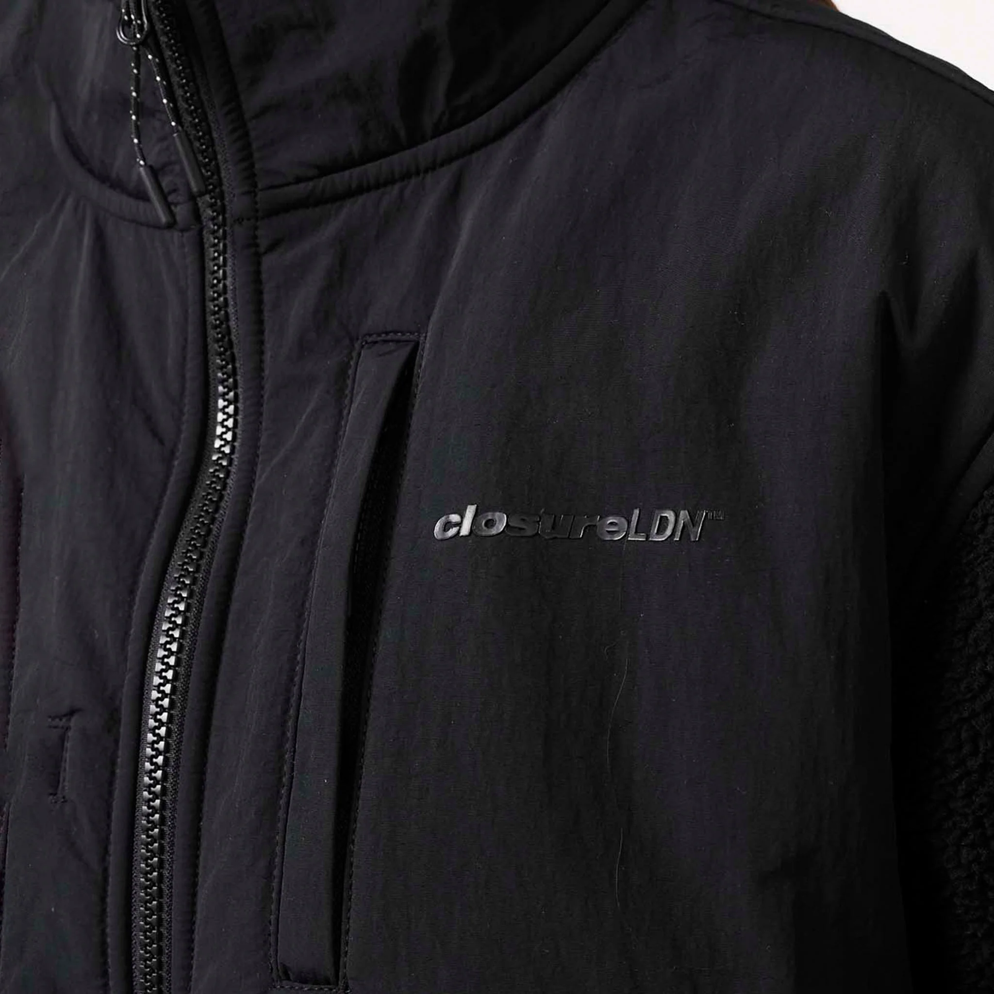 Borg Fleece Tech Jacket | Black - Image 4