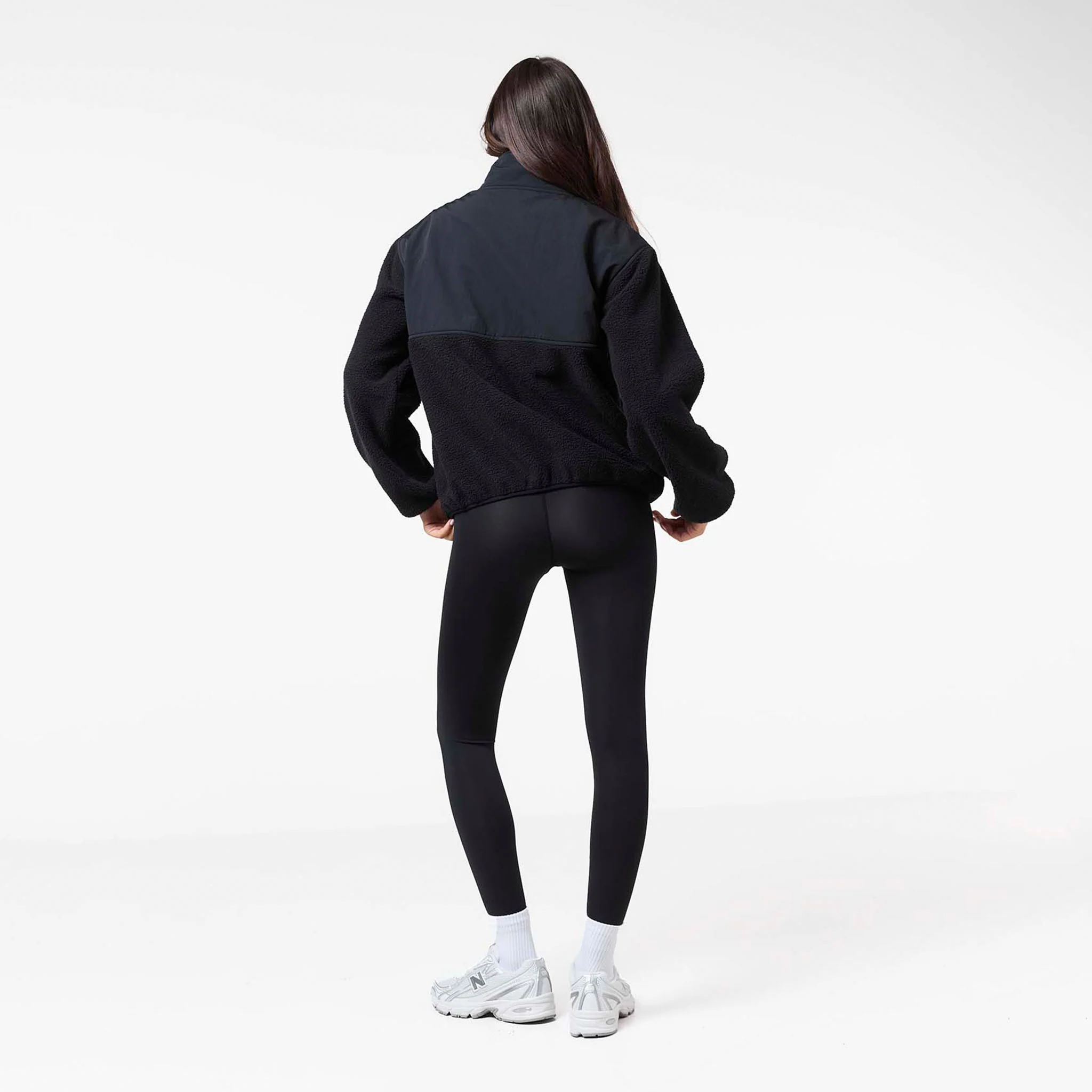 Borg Fleece Tech Jacket | Black - Image 7