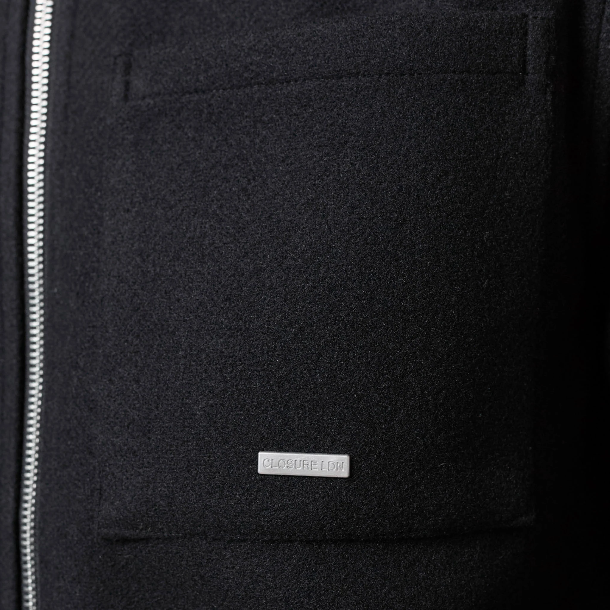 Faux Wool Zip Jacket | Black - Image 5