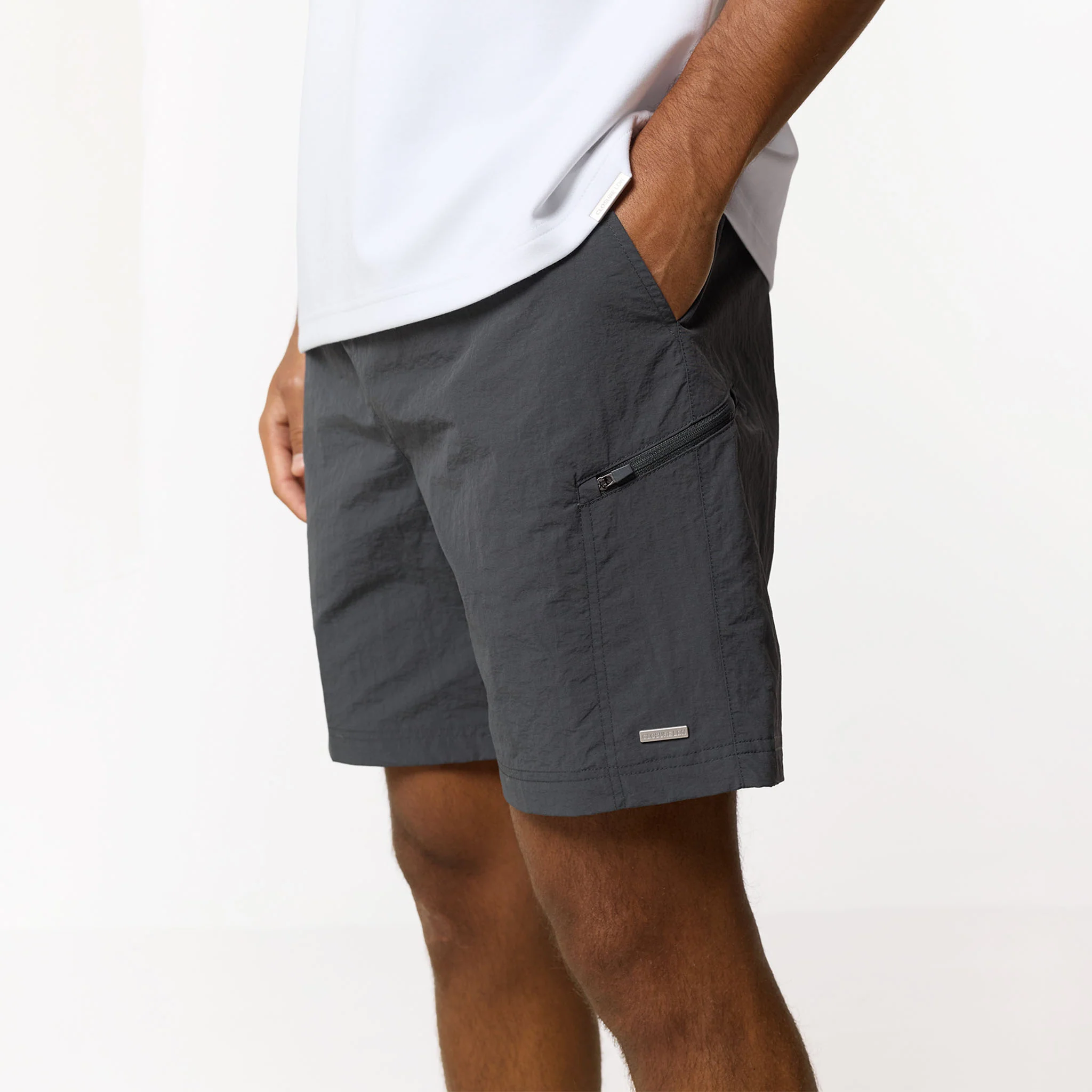 Zip Tech Pocket Short | Charcoal - Image 4