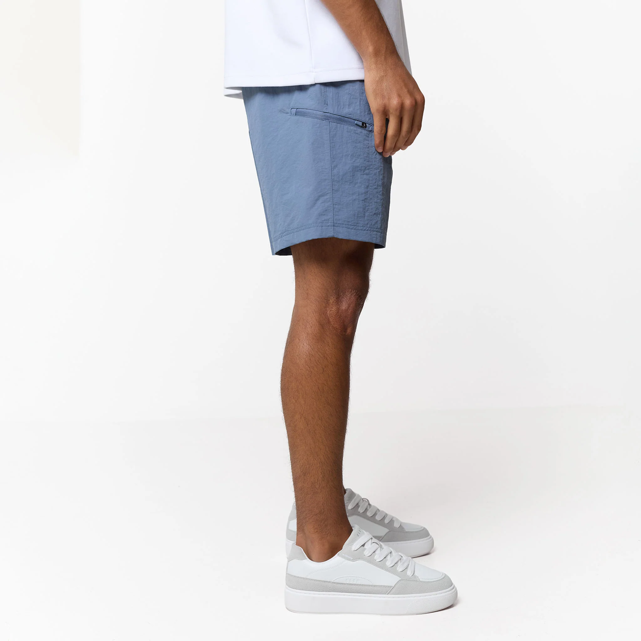 Zip Tech Pocket Short | Steel Blue - Image 3